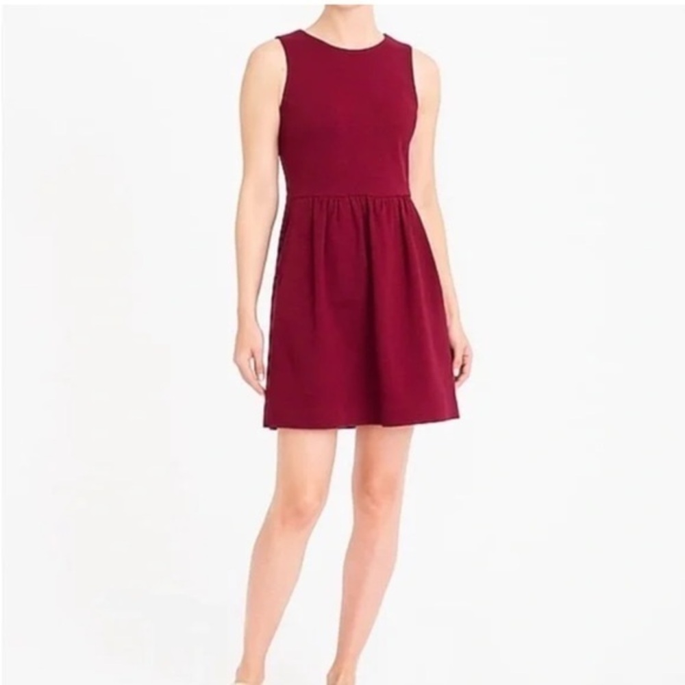J. Crew Elegant Sleeveless Burgundy Dress NWOT size S